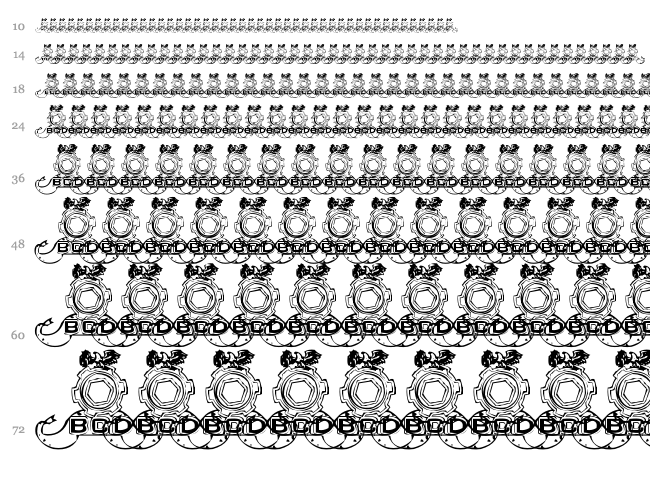 Bolt Cutter font waterfall